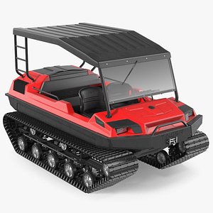 Multi Purpose ATV Tinger Track Red 3D