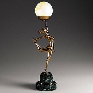 3d model female lamp art