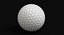 Pelota de golf en blanco