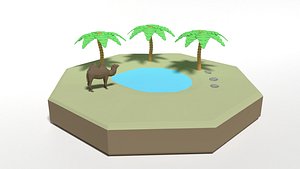 oasis scene 3D model
