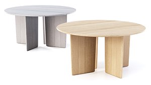 HBF Torre Round Conference Table with 4 Legs 3D model