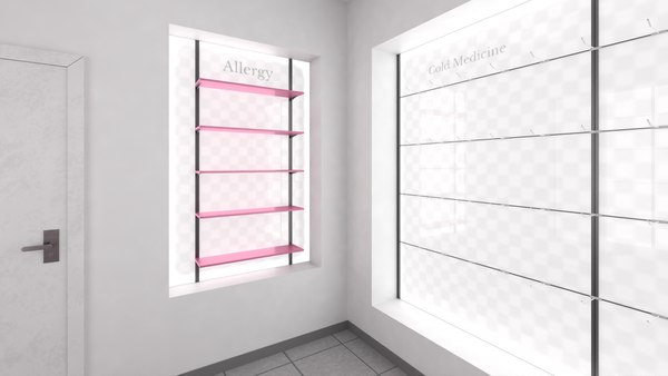 modelo 3d Diseño de interiores de farmacia rosa - TurboSquid 2206788