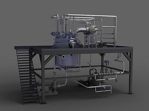 3D model hot water pump valve