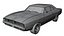 Classic Muscle Car Realistic and Game-Ready 3D model