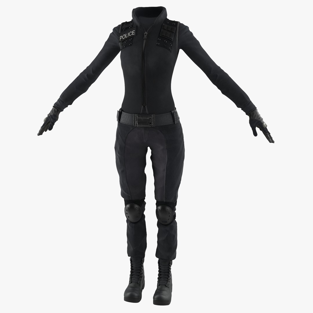 SWAT Woman Uniform 5 3D Model 3D model preview