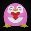 Penguin Heart Card