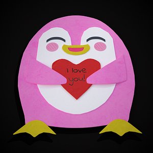 Penguin Heart Card