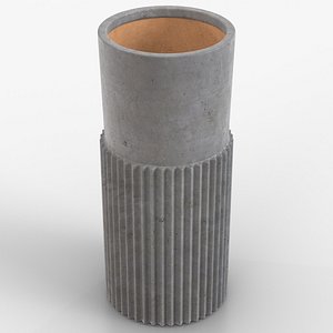 Vase Concrete Tall 3D model
