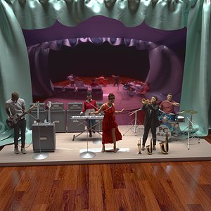 3D Music Band 4K