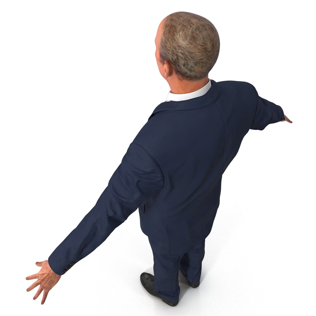 3d model george w bush rigged