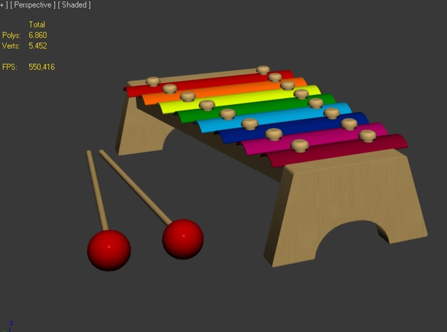 Toy Xylophone 3D Model - TurboSquid 1363711