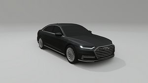 Audi A8 low poly 3D model