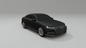 Audi A8 low poly 3D model