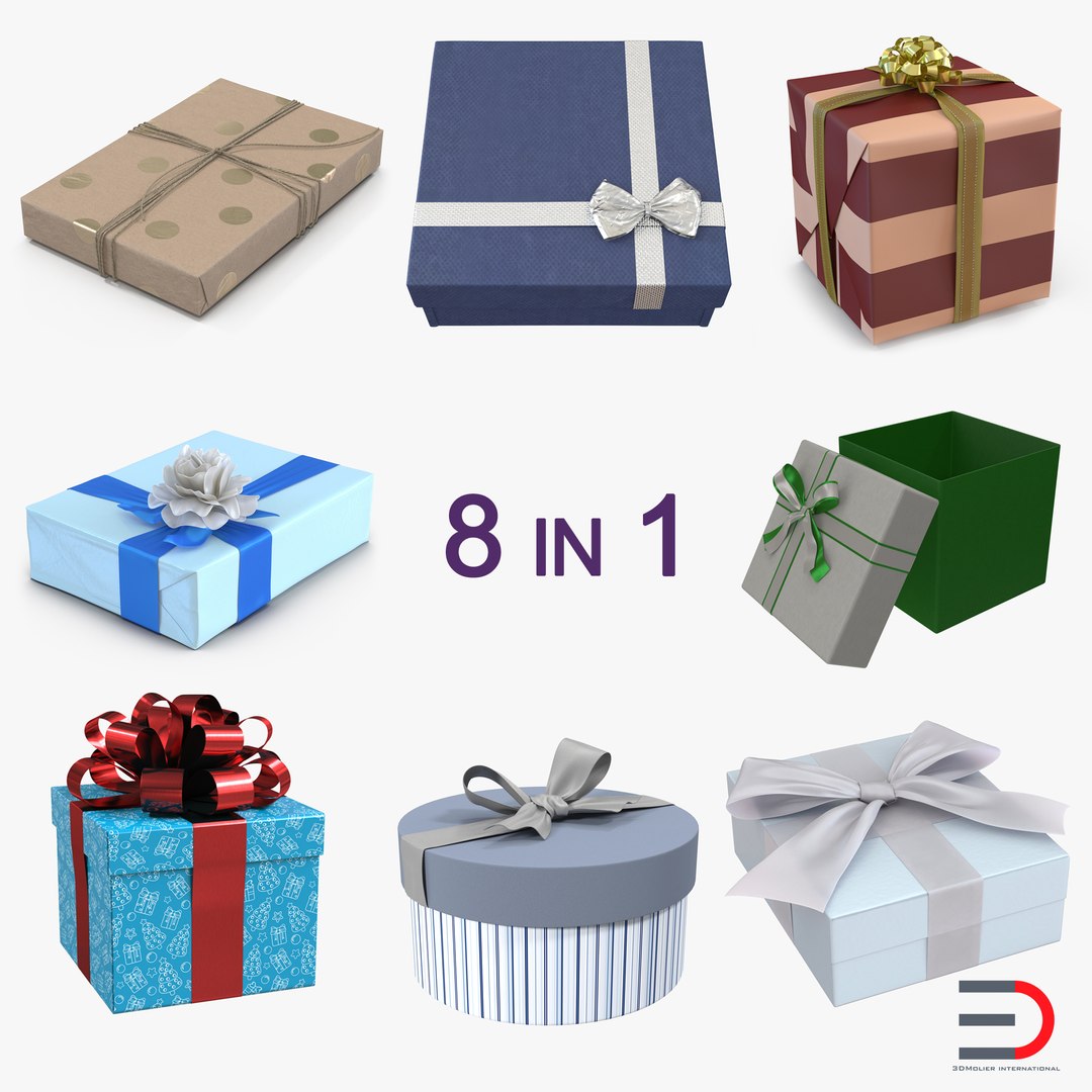 Giftboxes Collection 2 3D model preview