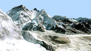 3D Mountain landscape Chukhung Nepal model