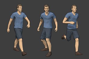 3D rigged male character -