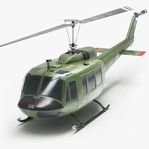 bell uh-1 helicopter 3D