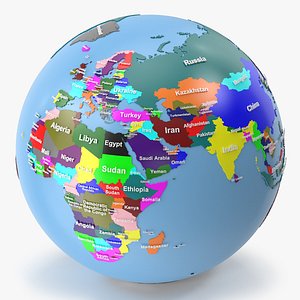 Earth Globe Geopolitical Named