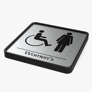 3D Female Disabled Toilet Compliance Sign