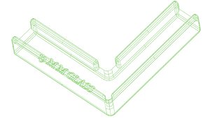 Aquarium glass mounter 19 mm 3D model