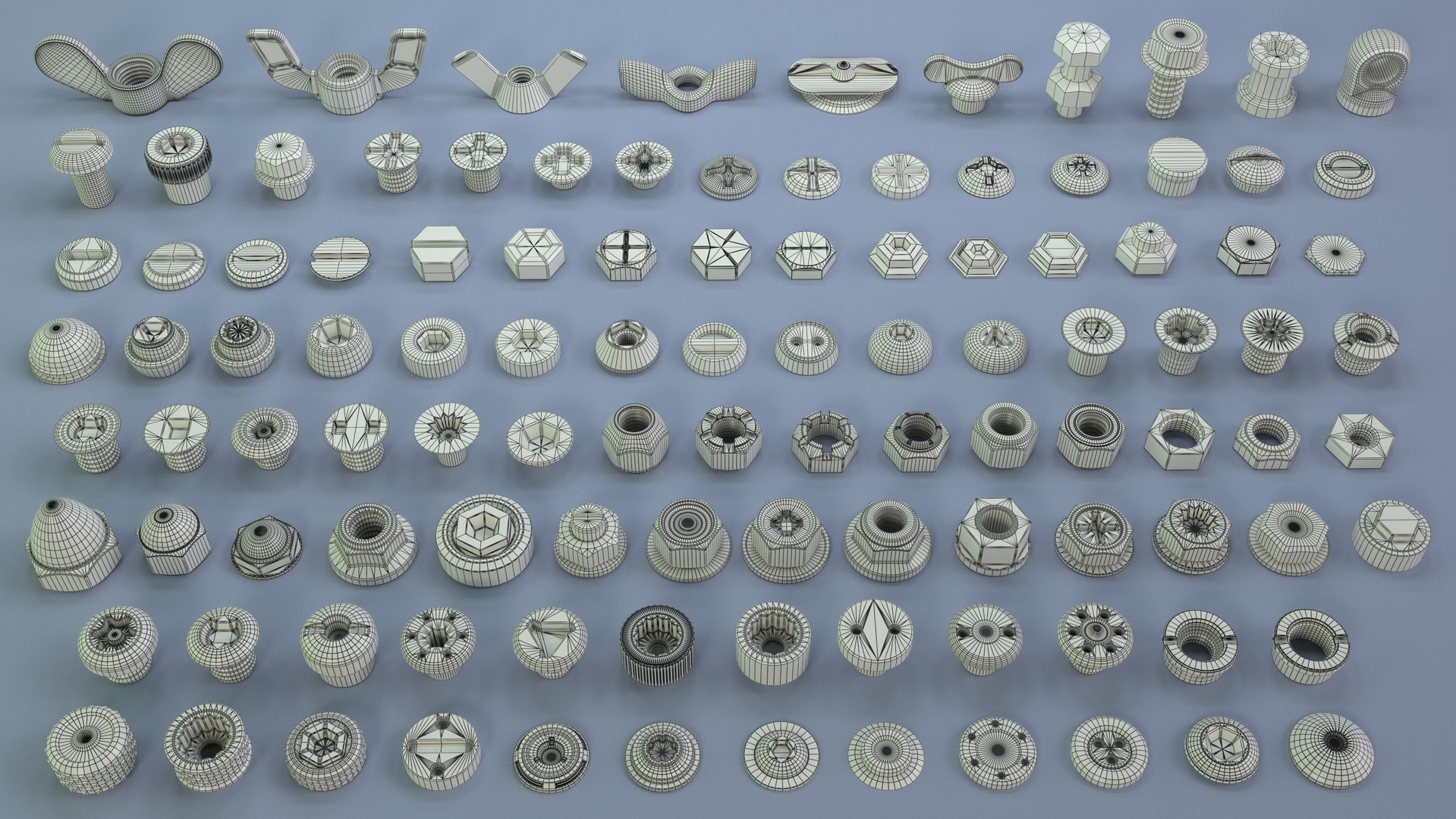 Bolts Collection - 108 pieces model https://p.turbosquid.com/ts-thumb/ui/6UJHzW/9R/image_2/jpg/1634031071/1920x1080/fit_q87/8472de5d3be51e8b747dd5816b3ec6e22dd76c0e/image_2.jpg