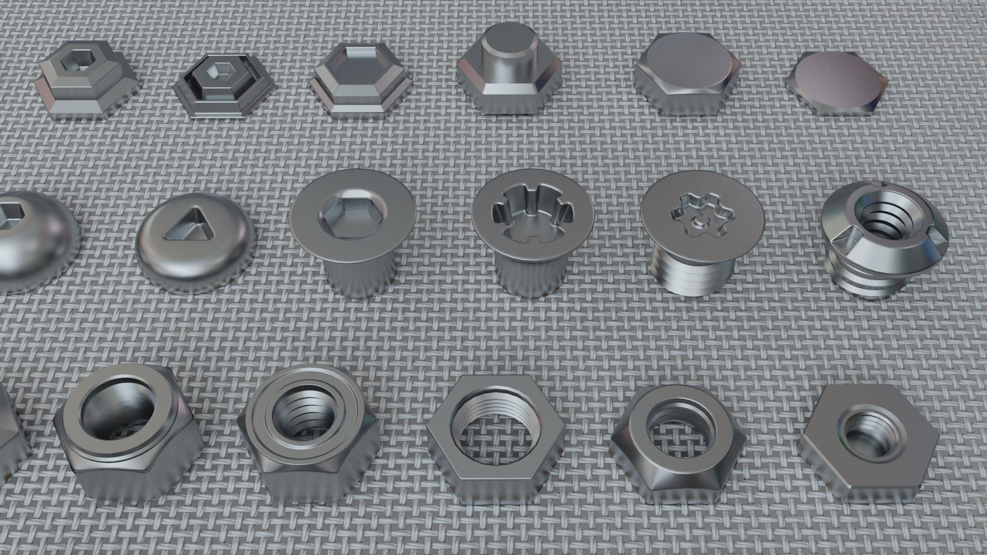 Bolts Collection - 108 pieces model https://p.turbosquid.com/ts-thumb/ui/6UJHzW/zf/image_6/jpg/1634031066/1920x1080/fit_q87/e1e4b82ad99f41b95bbe24d7eba60368c6dab2d0/image_6.jpg