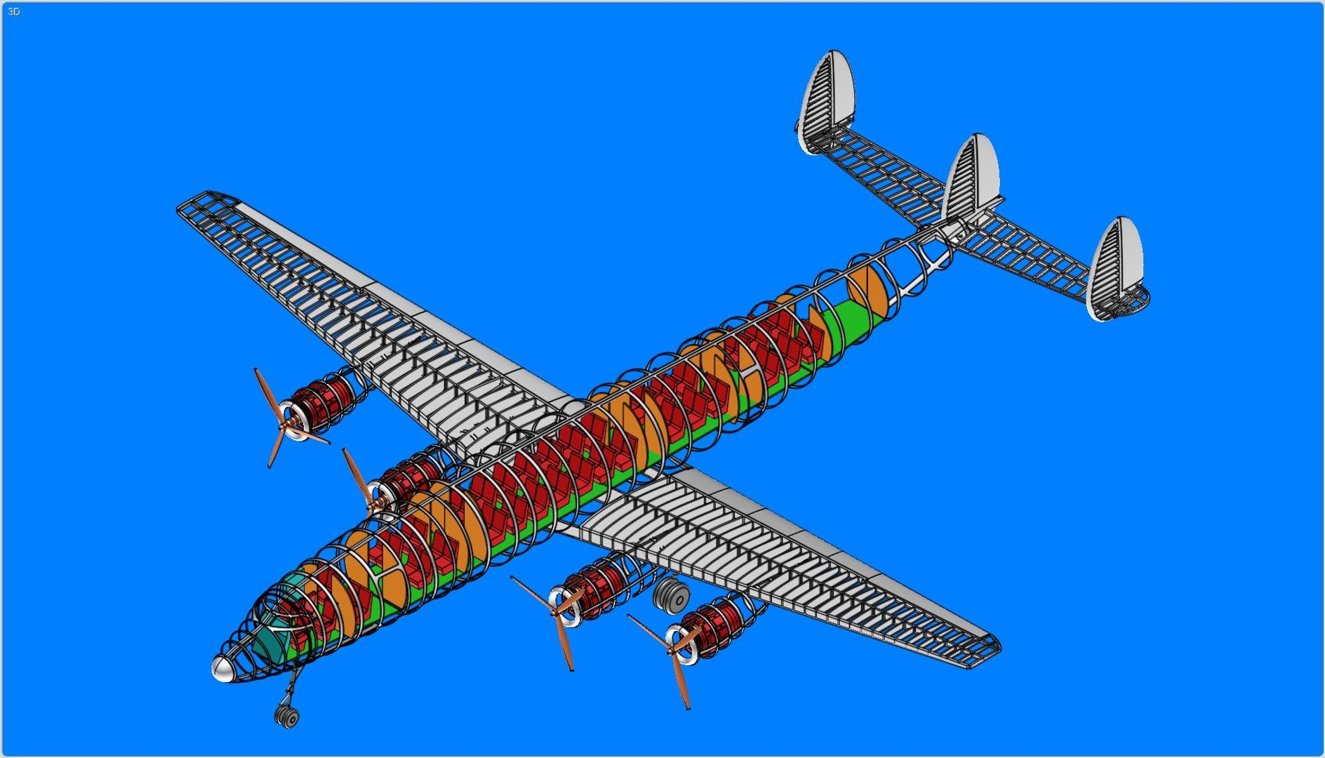 3D Lockheed L1049 Super Constellation - TurboSquid 1202802