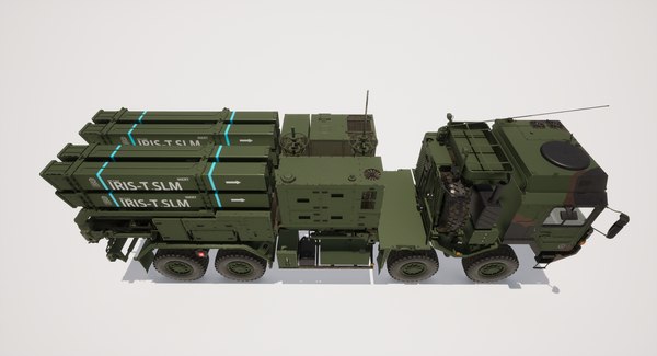 Manipuliertes IRIS-T SLM-Verteidigungssystem 3D-Modell
