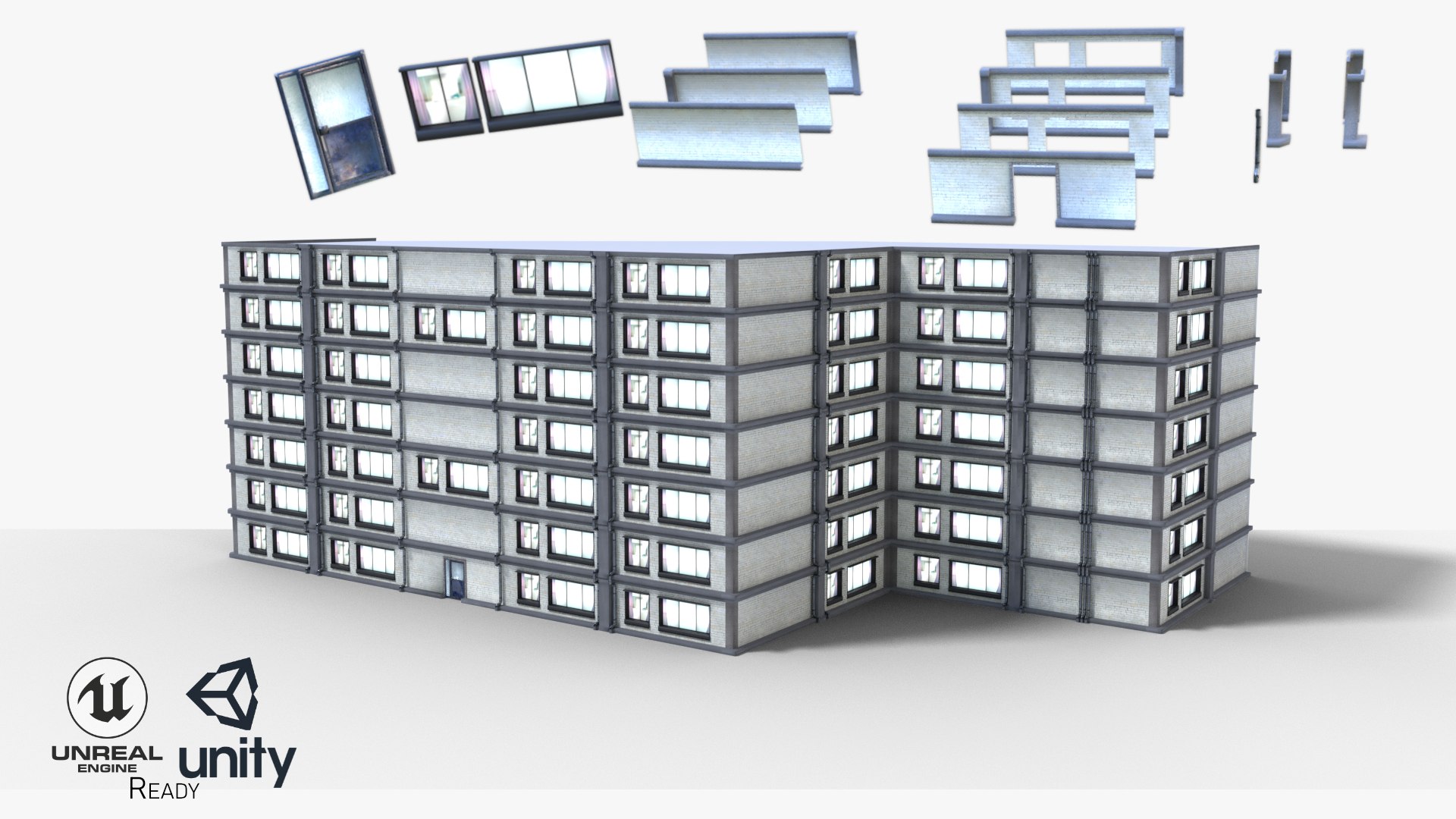 Set Building Asset Unity Model - TurboSquid 1306222