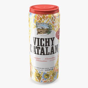 Natural Sparkling Water Vichy Catalan Can 3D