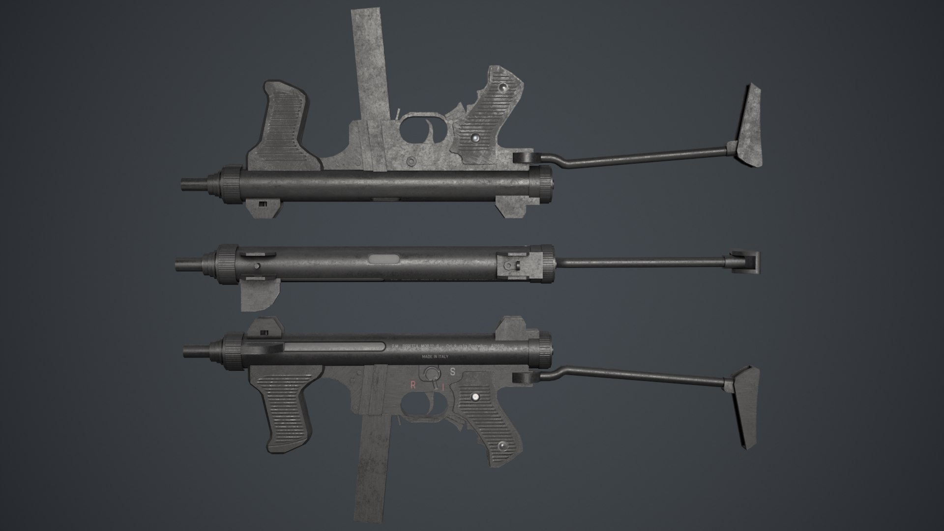 Beretta M12S 3D Model - TurboSquid 2231867