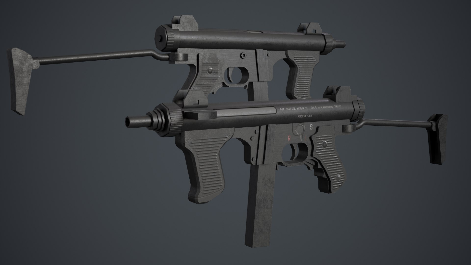 Beretta M12S 3D Model - TurboSquid 2231867