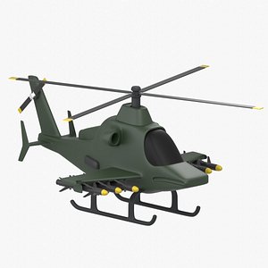 Army Chopper 3D Illustration model