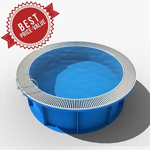 3d garden swimming pool model