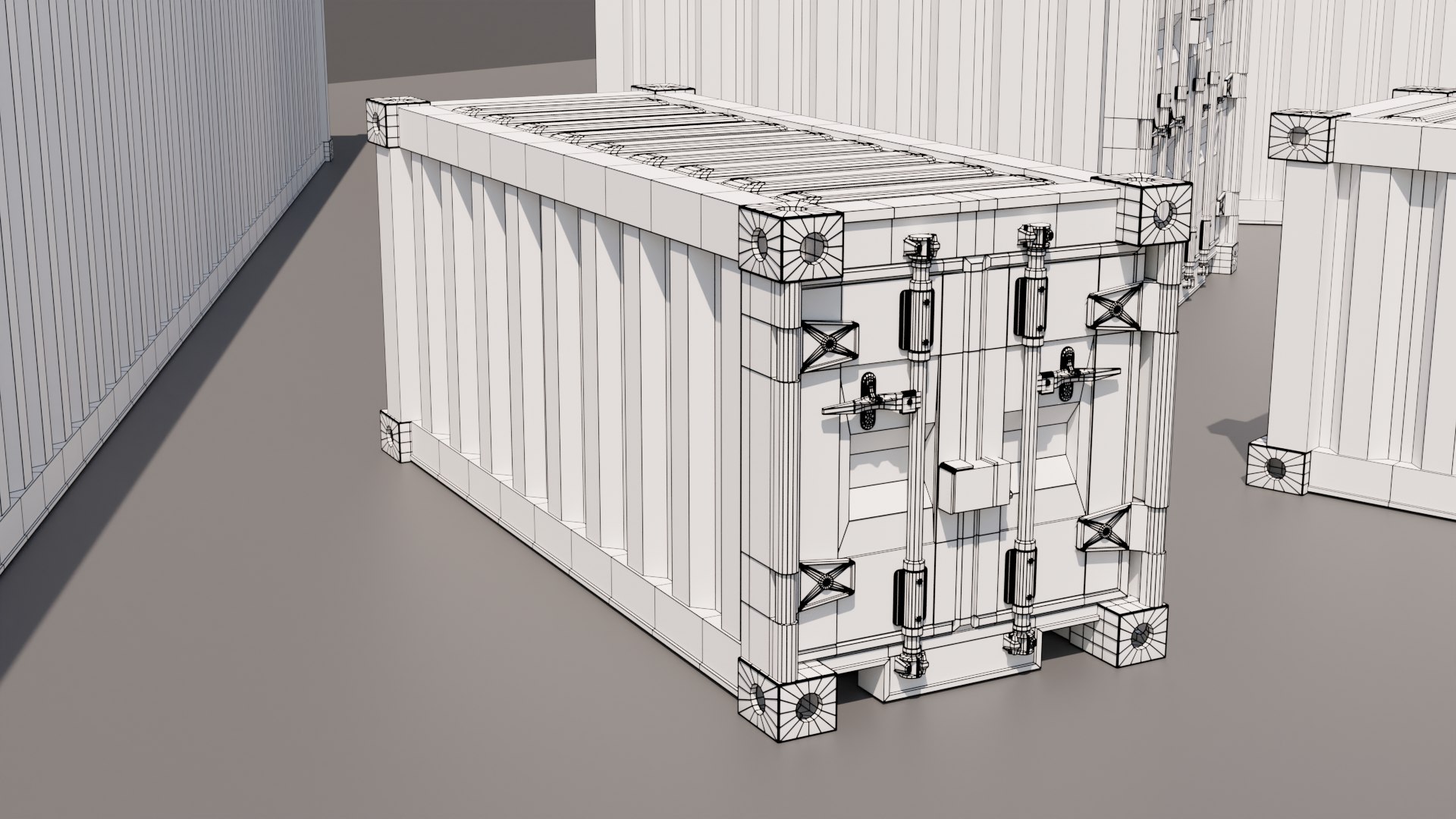 3D Containers - 5 Sizes - Blue Model - TurboSquid 2112490