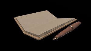 book notebook pen 3D