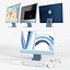 Apple IMac Blue 키보드 마우스 및 트랙패드 포함