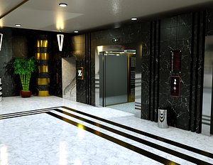 3D model hotel reception