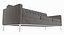 Knoll Florence Taupe Fabric Three Seat Sofa