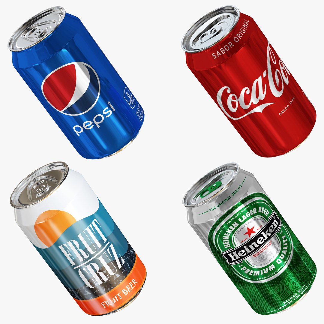 3D Model Beer Cold Drink Can Collection - TurboSquid 1790684