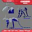 3d kangaroo animations model
