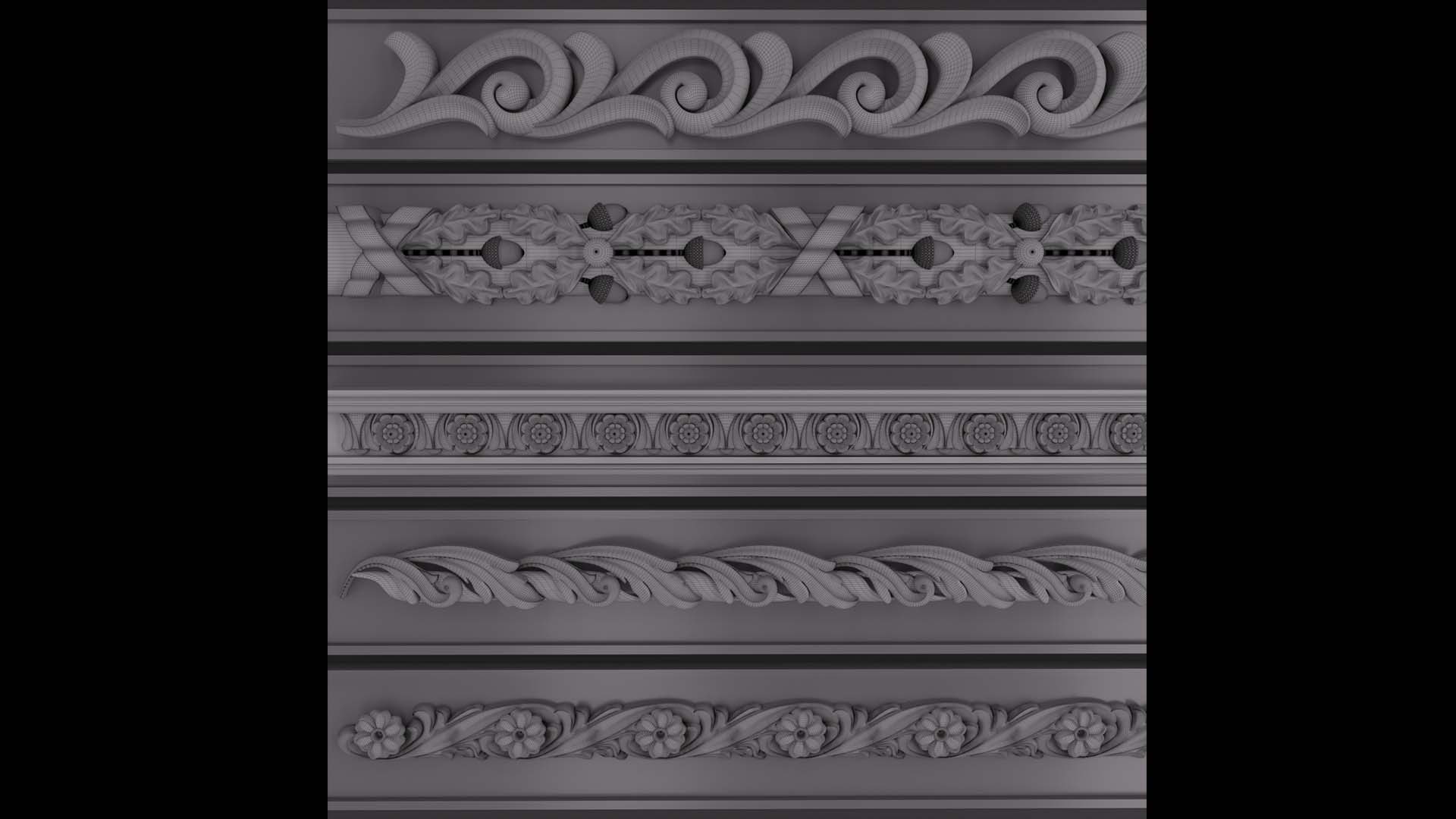 3D Trim Ornament 116 model - TurboSquid 1897439