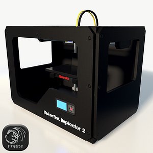 3D printer Replicator 2 low poly