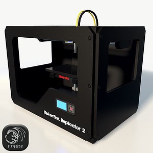 3D printer Replicator 2 low poly