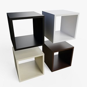 cube bookshelf ready pbr model