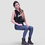 Julia Casual Sitting - 3D menschliches Modell
