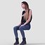 Julia Casual Sitting - 3D menschliches Modell