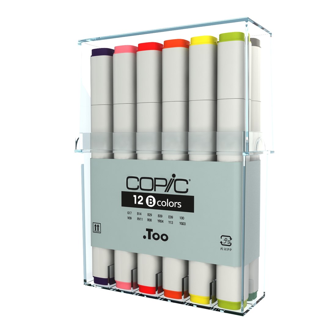 Colors Copic Markers 3d Model