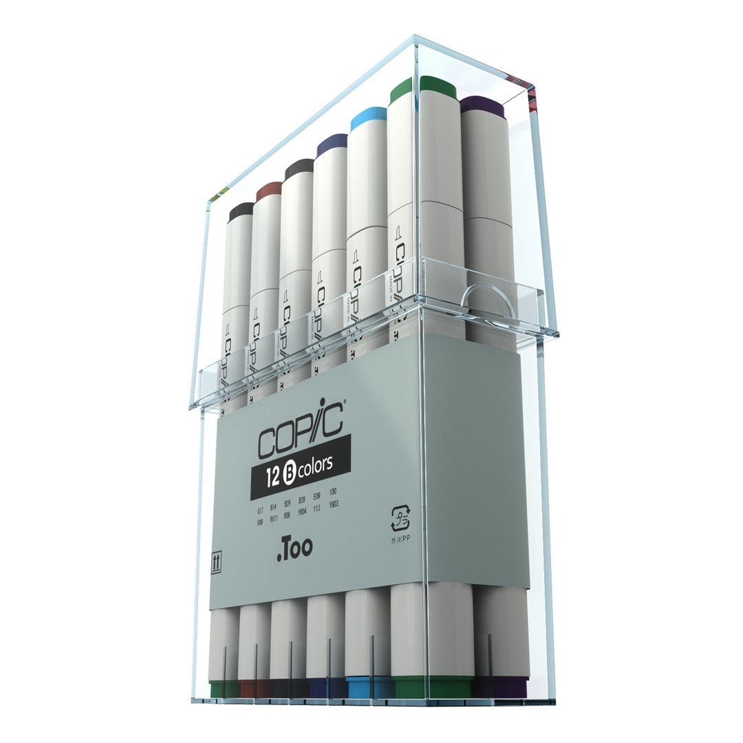 Colors Copic Markers 3d Model