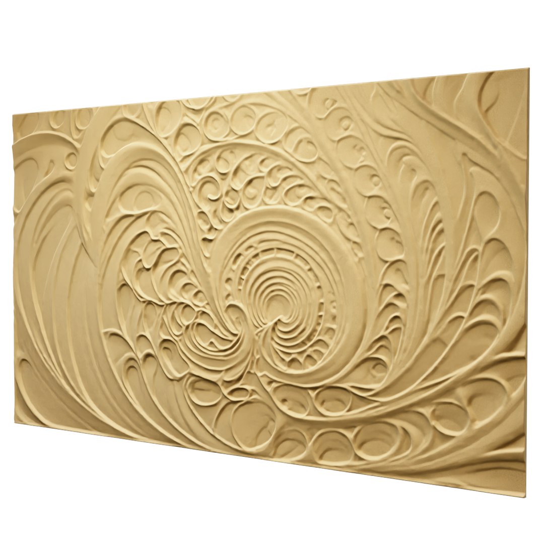 Modern Panel Wall Decor Set Relief Stl Mural CNC 191 3D Model ...